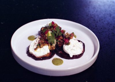 Charred Aubergine with Burrata